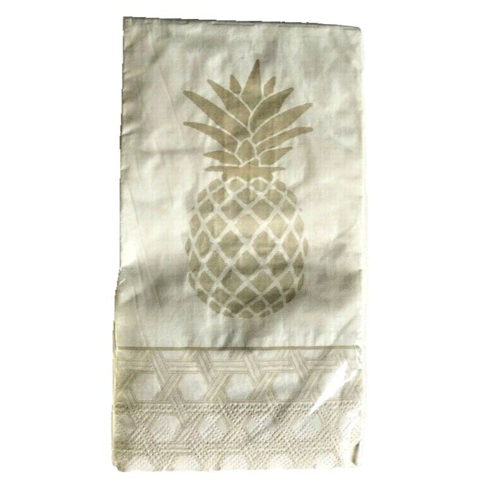 Pineapple Welcome Paper Napkins Hand Towels 20 pk Set of 2 Summer Decoupage